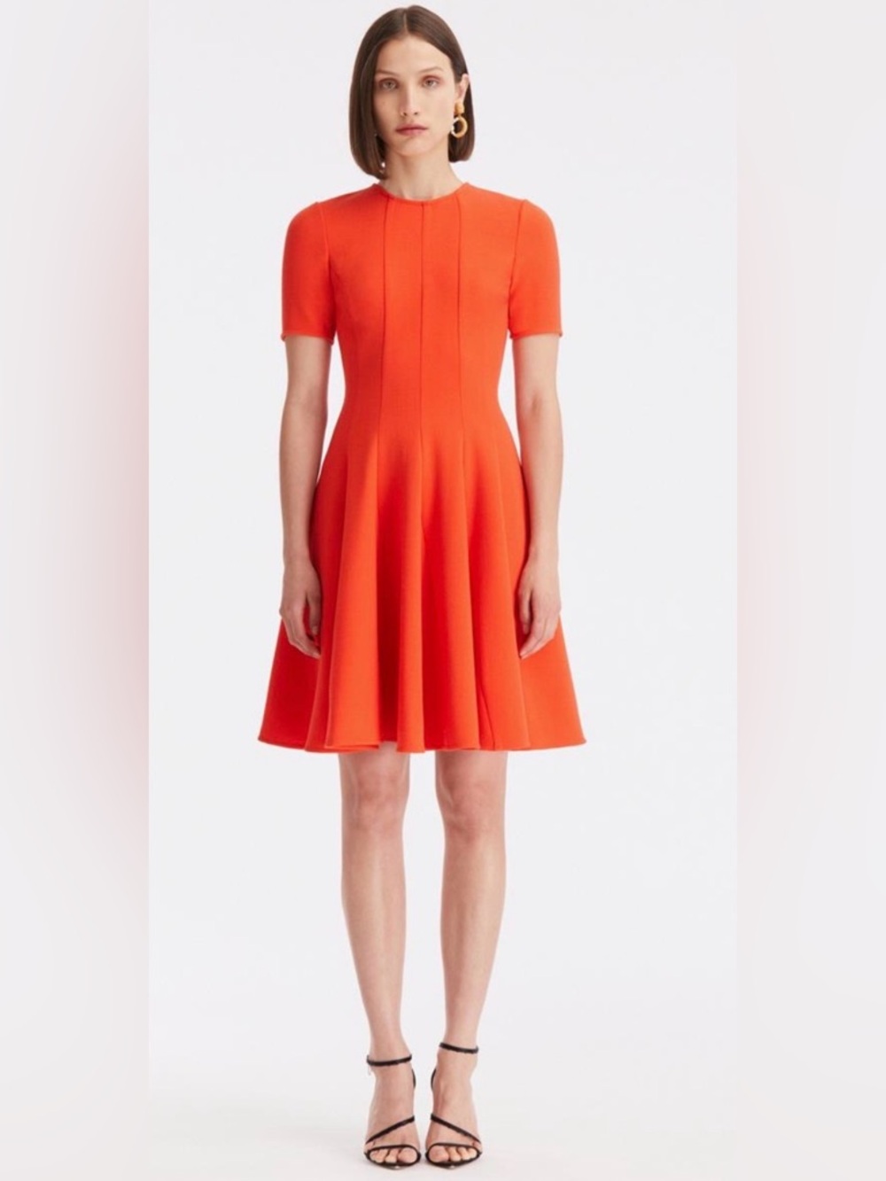 New Banana Republic size 6 Orange Dream Paneled Fit Flare Dress Career Cute Wow